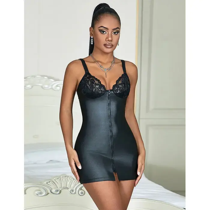 Кожаное платье на молнии SUBBLIME D-242922 Photo 7