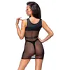 Cottelli Collection Kleita un Tanga XL — melna tīkliņa Photo 3