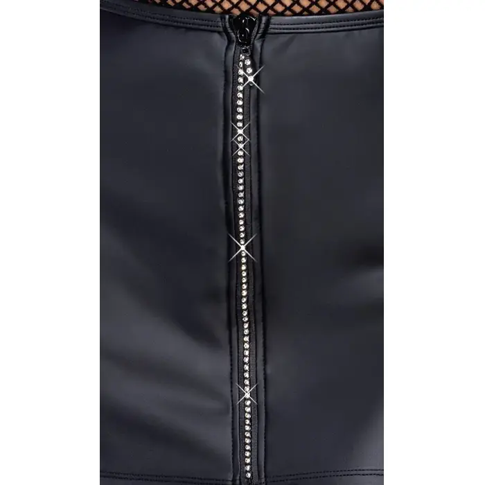 Mini skirt Cottelli Collection Skirt Rhinestone Zip S Photo 6