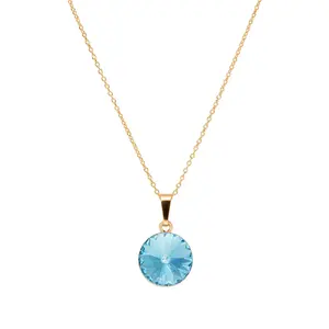 "Clarice II (Aquamarine)" pendant with Crystals From Swarovski™