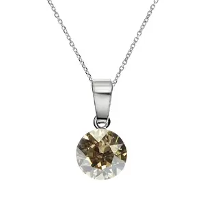 925 Sterling Silver "Classic (Golden Shadow)" pendant with Crystals From Swarovski™