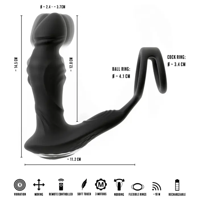RC Vibrējošais Prostatas Spraudnis Nod Rebel Photo 13