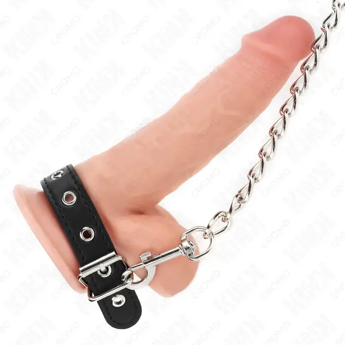 Кожаное эрекционное кольцо KINK RING POWER 21,5 x 2 см Photo 2