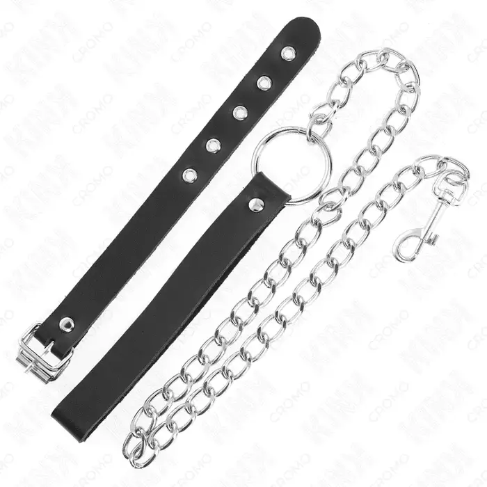 Кольцо для пениса KINK RING POWER — ремешок 21,5x2 см, цепь 60 см Photo 3