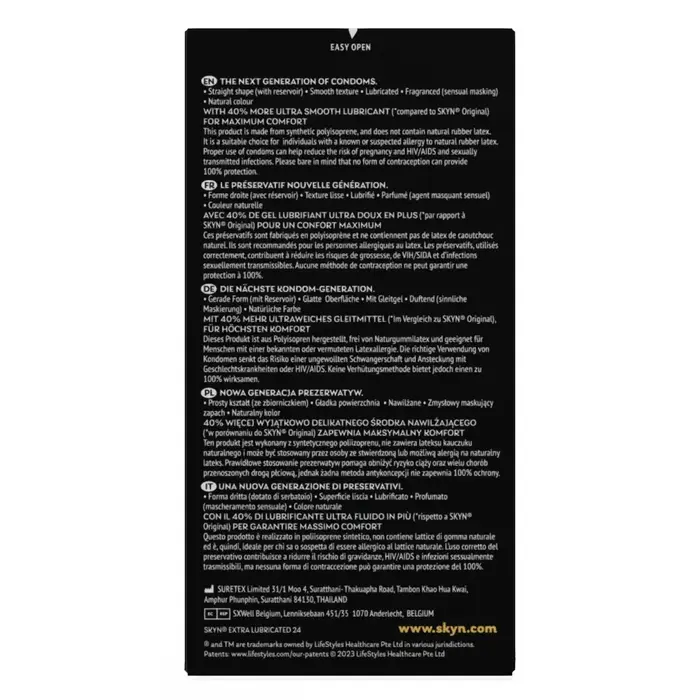Condoms SKYN Extra Lubricated x24 Photo 4