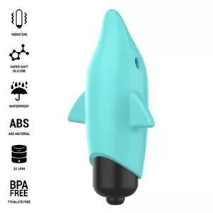 Vibratoru poga INTENSE ECHO, kompakta delfīna forma 8 x 4.7 cm, jaudīgs motors