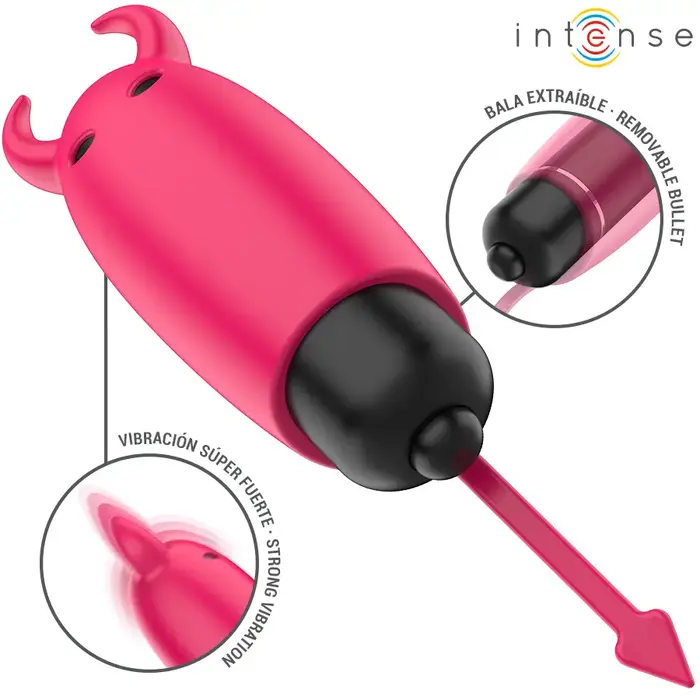 Vibrating bullet INTENSE Scarlet Red 9.3 x 2.4 cm Photo 4