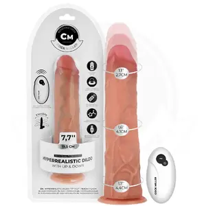Dildo cock miller D-243370 — hiperreālistisks 19,5 cm ar piesūcekni un tālvadāmu stumšanas funkciju