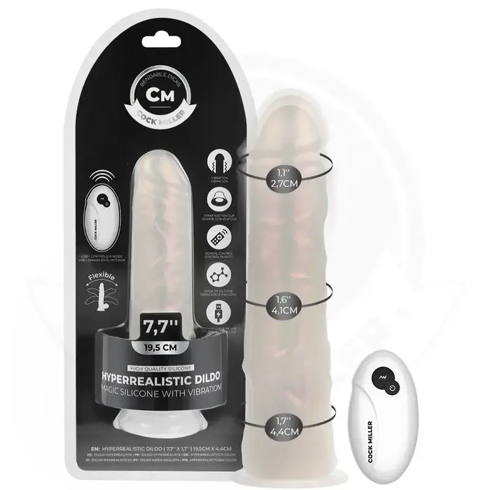 Dildo cock miller 19.5 cm — suction cup, remote Photo 2