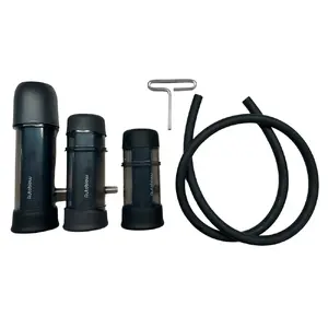 Piederumu komplekts Autoblow VacuGlide (Large) — 9 daļas: 3 cilindri S/M/L, 3 pārvalki S/M/L, vārsta vāciņš, caurule, rīks