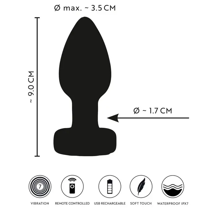 ANOS RC Flashing Butt Plug — перезаряжаемая силиконовая пробка Photo 12
