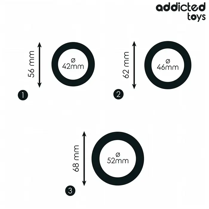 Plakanu silikona gredzenu komplekts — addicted toys D-242834 Photo 4