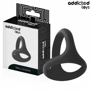 ADDICTED TOYS THICK TRIPLE PENIS RING D-242859 Silicone Triple Support Ring