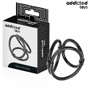 Penis ring addicted toys D-242860 — triple-loop reusable body-safe ring