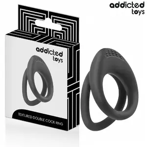 Penis ring addicted toys D-242862 silicone double-textured dual-surface stimulation