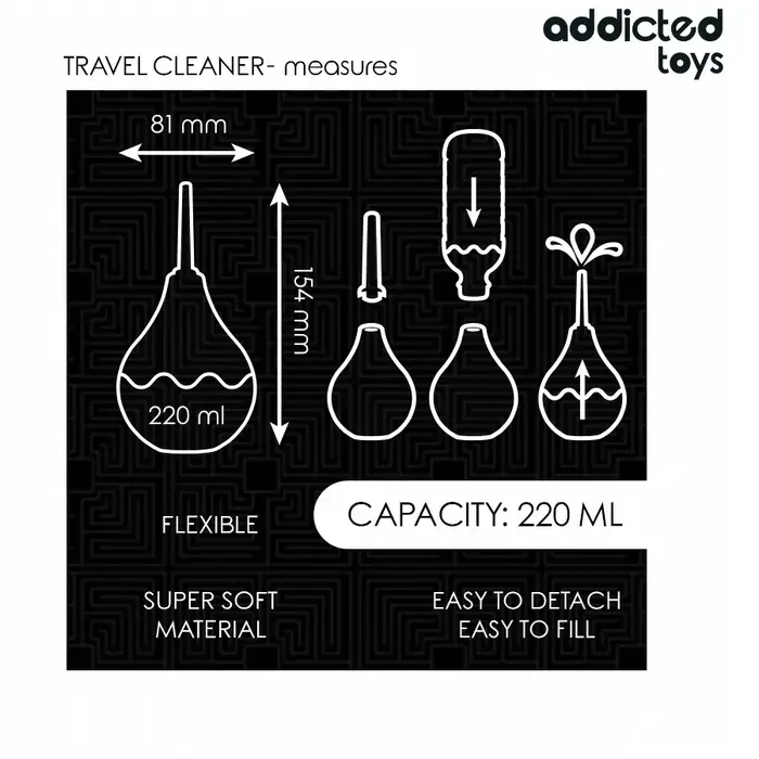 Anālais dušas trauks addicted toys Travel Anal Cleaner Size L Photo 5