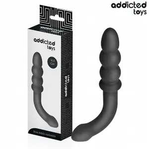 Anālais masāžieris addicted toys dubults silikona 16,5 cm gluds ergonomisks dizains