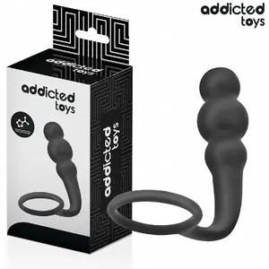 Anal plug — addicted toys Model 1, silicone with retrieval ring, beginner-friendly