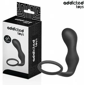 Anal plug — addicted toys Model 3, silicone, ergonomic shape with handling ring