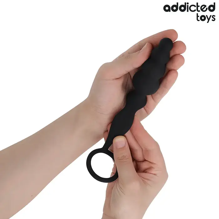 Anal plug addicted toys Model 5 — silicone, ergonomic ring Photo 3
