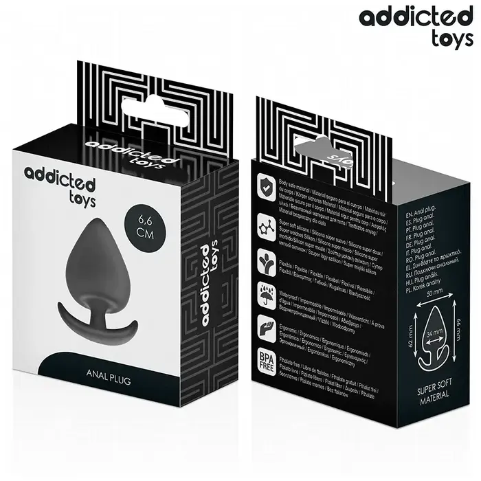 Анальная пробка addicted toys Размер M — силикон 6,6 см Photo 7