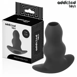 Anal plug addicted toys Hollow Silicone Size M 9.6 cm — body-safe hollow anal plug