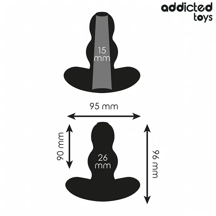 Anal plug addicted toys Hollow Silicone Size M 9.6 cm Photo 4