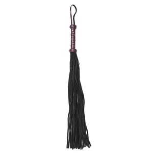 Flogger whip bad kitty 24937723001 — soft velour leather fronds, woven handle, 65 cm