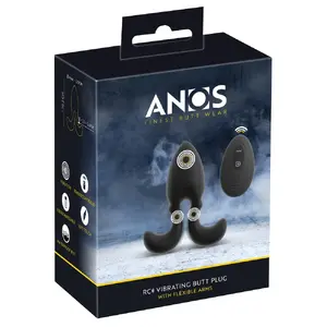 Anālā vibratora ANOS ANOS RC Vibrating Plug Flex.Ar — silikons, regulējamas vibrācijas, ūdensnecaurlaidīgs, garums 10.2 cm, ievadāmā 8 cm, Ø maks. 3.8 cm