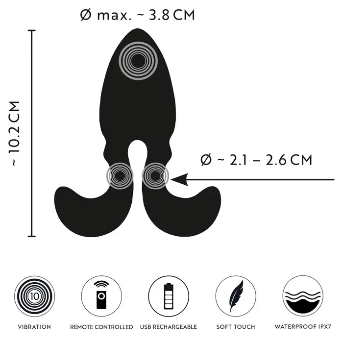 Anālais vibrators ANOS RC Vibrating Plug Flex.Ar Photo 13
