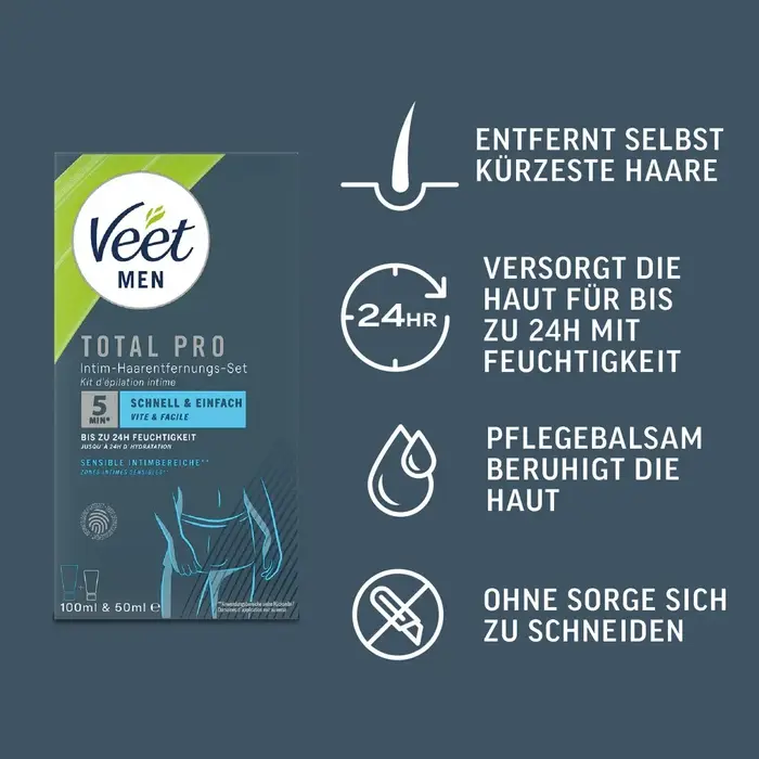 Veet Men TOTAL PRO — komplekts intīmai depilācijai Photo 5