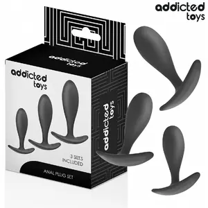Anal plug set Addicted Toys Model 2 — 3 silicone plugs (small, medium, large)