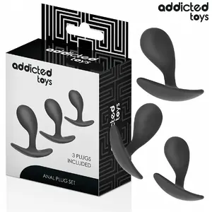 Anal plug set Addicted Toys model 3 — 3 silicone plugs in graduated sizes