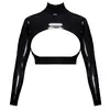 Late x latex shirt model M — unisex crop top Photo 5