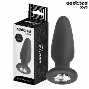 Anal plug addicted toys D-242867 — silicone, length 12.6 cm, size L, jewel detail