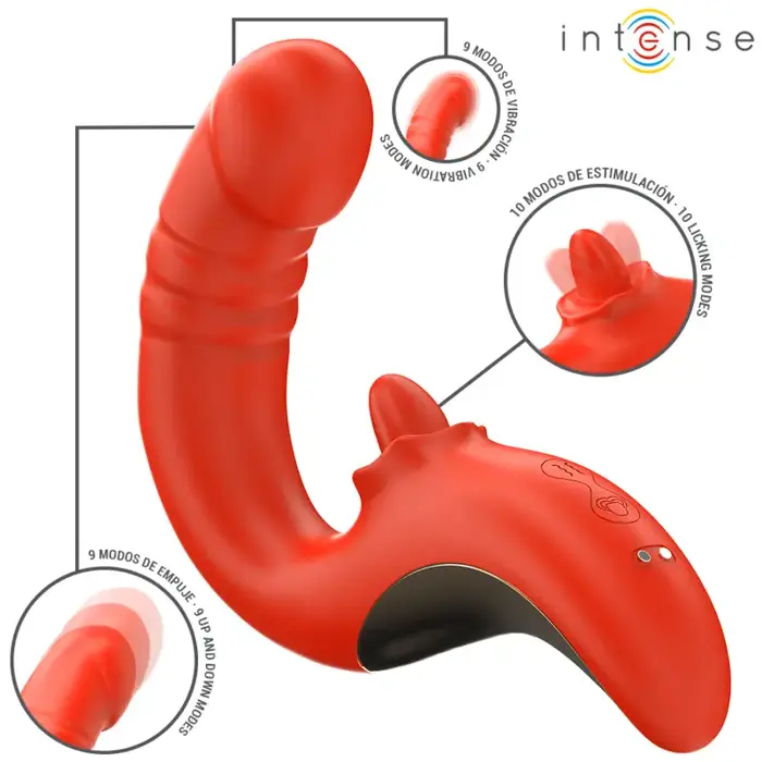 U‑shape vibrator INTENSE Paulina Red Photo 2