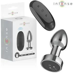 Anal plug INTENSE D-243387 — metal, size S, 10 vibration modes, wireless remote