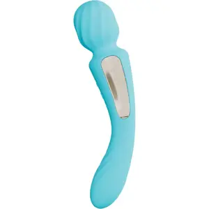 Vibrator Lelo SWITCH Wanda — dubultas stimulācijas dalītā nūjiņa, higiēnisks silikons, uzlādējams, ūdensizturīgs (aqua)