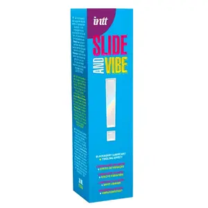 Personal lubricant intt Slide and Vibe! 35 ml — water-based, condom-safe, blackberry flavour, tingling effect