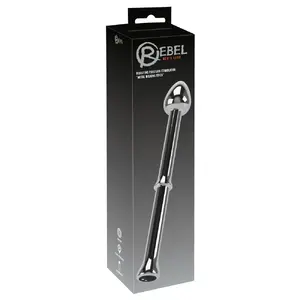 Анальная вибропробка Rebel Milking Stick Metal — металлический стимулятор простаты, длина 26,5 см, вставная 25,5 см, Ø 1,6–3,5 см, перезаряжаемый
