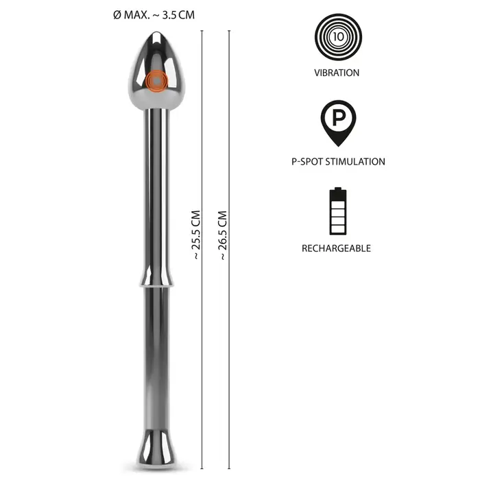 Rebel Milking Stick Metal — вибратор простаты, 26,5 см Photo 10