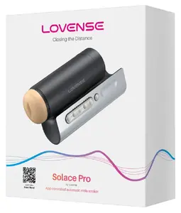 Masturbator LOVENSE Solace Pro — automatic male stroker, soft silicone sleeve, up to 300 strokes/min, 7.9 cm stroke length