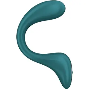 Rabbit vibrator SATISFYER G for Foddes 2 — dual-stimulation, ergonomic design, green