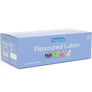 Lubrikantu komplekts PASANTE Flavor Lubricants 144 × 5 ml — aromatizētie intīmie lubrikanti vienreizējās porcijās