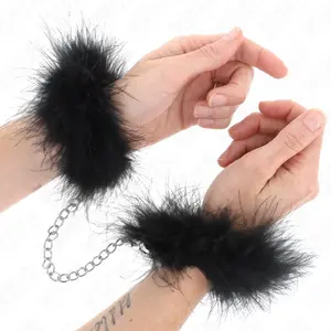Soft hand cuffs KINK Wrist Restraint MINI FEATHER D-241111 — compact intimate restraints for comfort