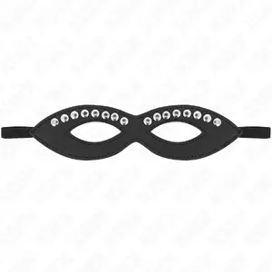 Eye mask KINK MASKED ALLURE Model 1 — 20.5 x 5.5 cm, mini rivets