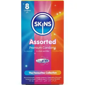 Презервативы SKINS Assorted Premium Pack 8 — набор из 8 шт., разные текстуры