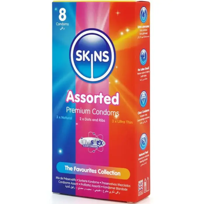 Презервативы SKINS Assorted Premium Pack 8 Photo 2