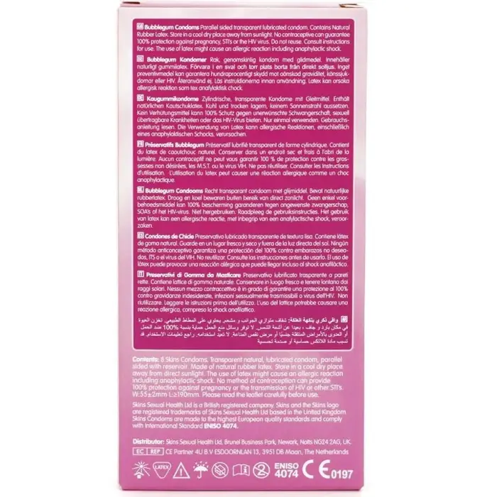 Презервативы SKINS Bubblegum Premium — 8 шт. Photo 4