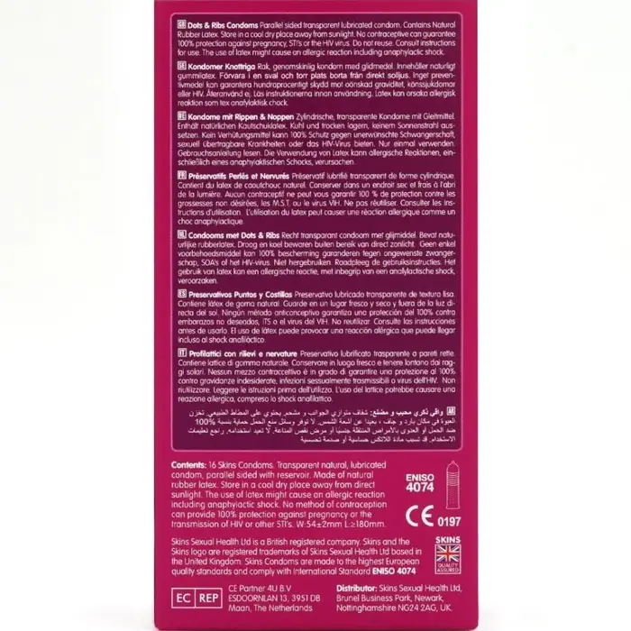 Condoms SKINS DOTS & RIBS Premium Pack 16 Photo 4